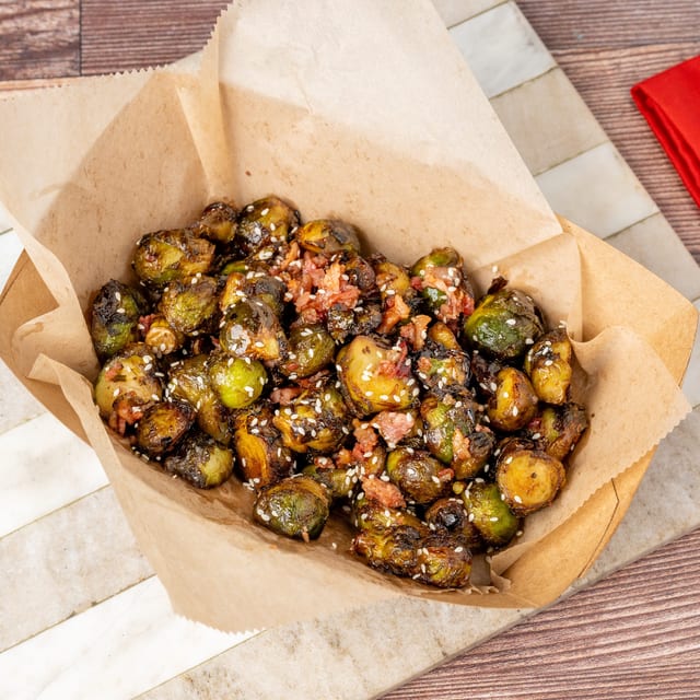 Hot Honey Brussels Sprouts.